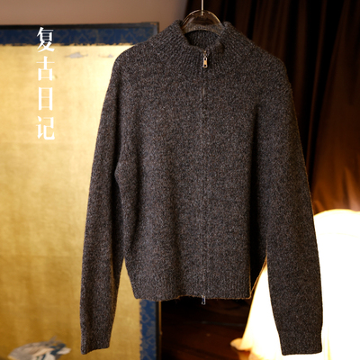 “彩霞”重磅丝羊绒花纱国风护颈高领羊绒外套2EGV069