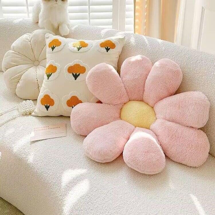 沙发抱枕高级感网红花瓣花朵床头靠枕客厅靠垫飘窗装饰太阳花ins