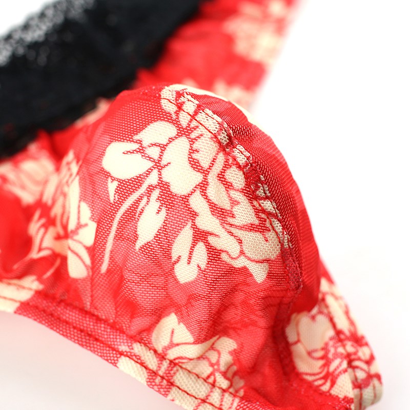 男士网纱丁字内裤性感时尚透明透气中腰U凸囊袋T字裤锦纶舒适