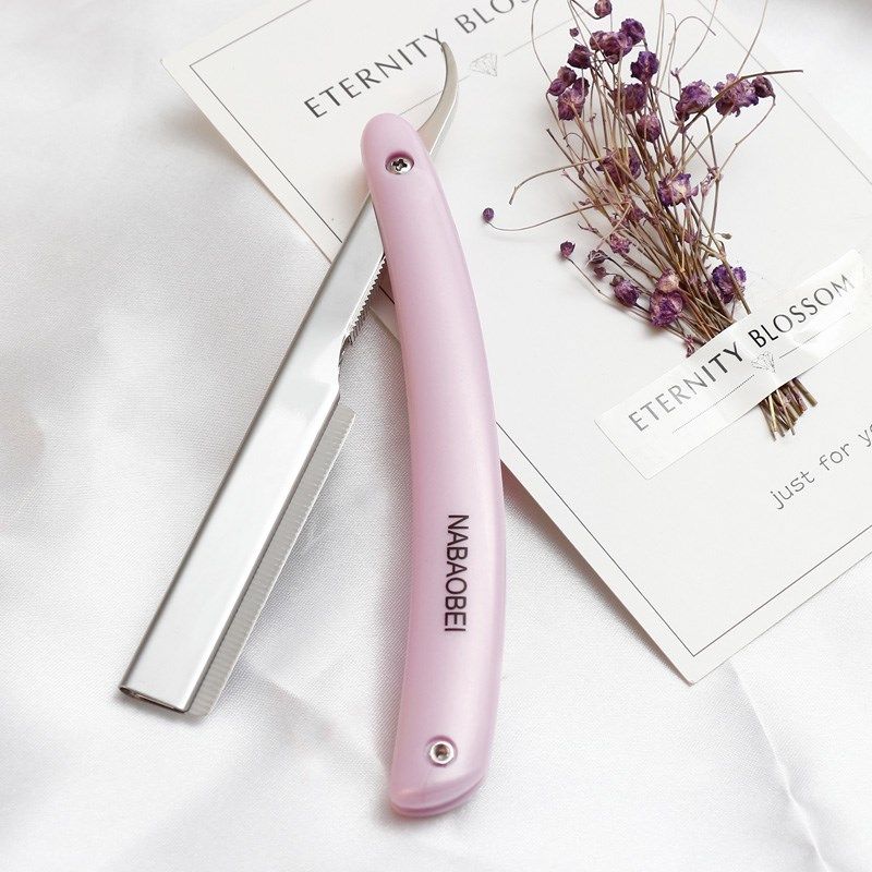 手动剃刀清洁胡须的男人和女人的老式刀片剃须美发沙龙专业美发神