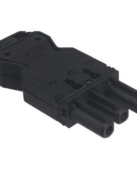 兼容GST18插拔式快速接线端子 三芯黑色公头 LED照明灯具电源插头