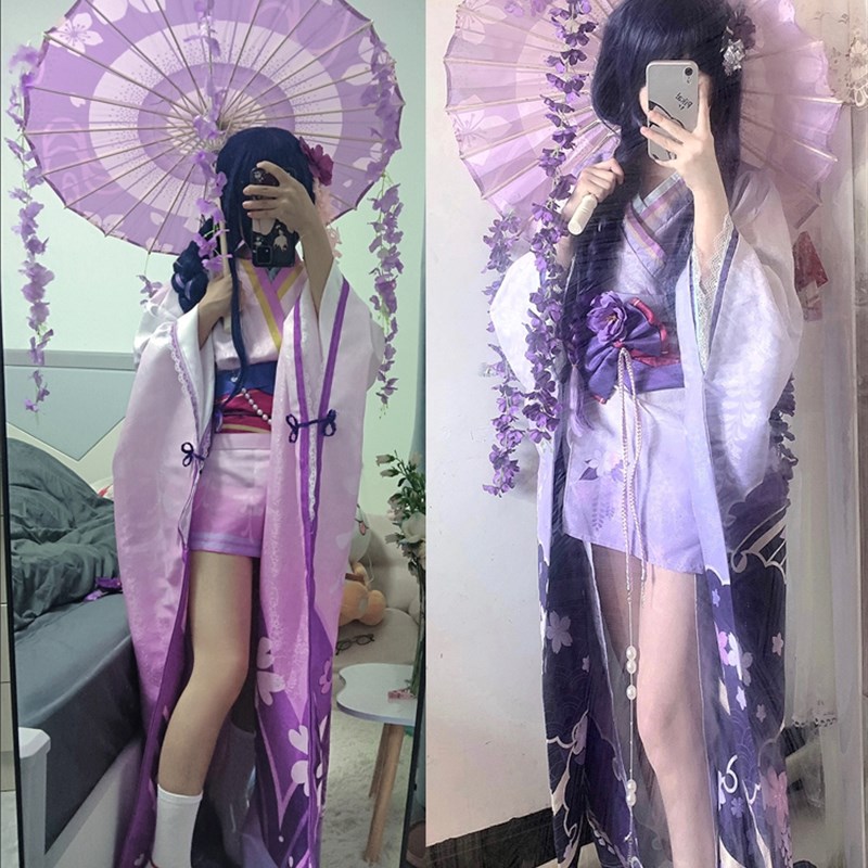 原神雷电真 雷电将军cos道具伞 游戏伞