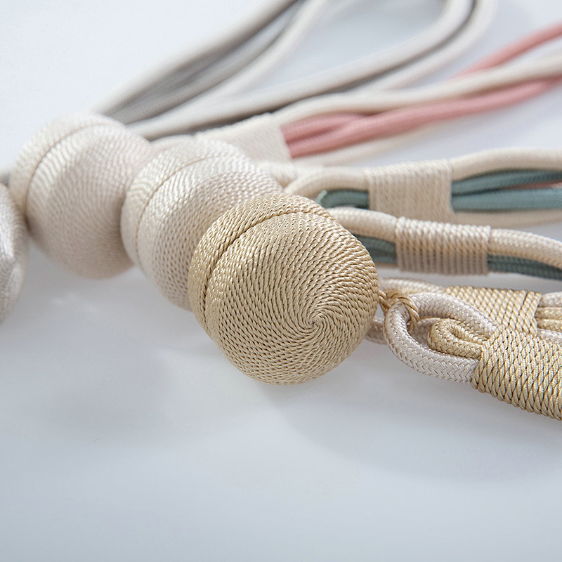 欧洲高端免打孔简约生活窗帘绑带扣环纱固定器挂钩磁铁轻奢收拢绳