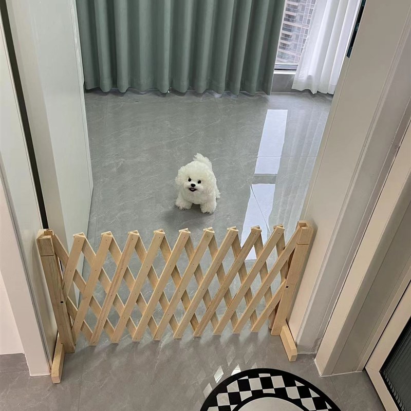 宠物围栏狗笼隔断拦狗栅栏阳台隔离门可伸缩栅栏门挡狗挡猫兔护栏