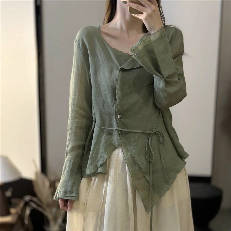 新中式国风禅意女装套装夏季新款高级感衬衫半身裙两件套气质名媛