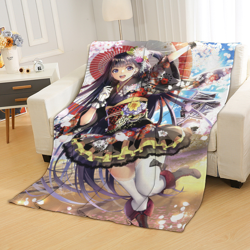 来图DIY法兰绒毛毯 儿童卡通动漫盖毯 夏季沙发卷饼珊瑚绒毯子