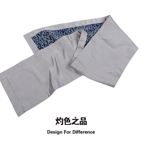 酒店样板间蓝银色时尚轻奢饭厅餐桌旗垫卧室床旗布床尾围巾长方形