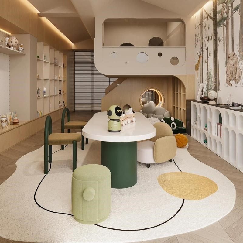 架空层儿童娱乐区桌椅图书馆阅读区儿童椅售楼处游戏手工桌椅定制