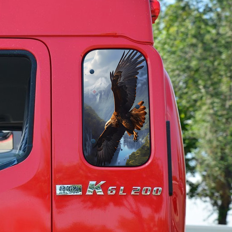 江淮格尔发K6L/A6L大货车侧窗小玻璃装饰贴纸 帅铃Q7卧铺遮阳车贴