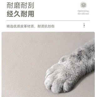 麦麦可爱猫咪宠物碗垫皮革餐垫免洗防水防油防滑狗狗宠物通用地垫