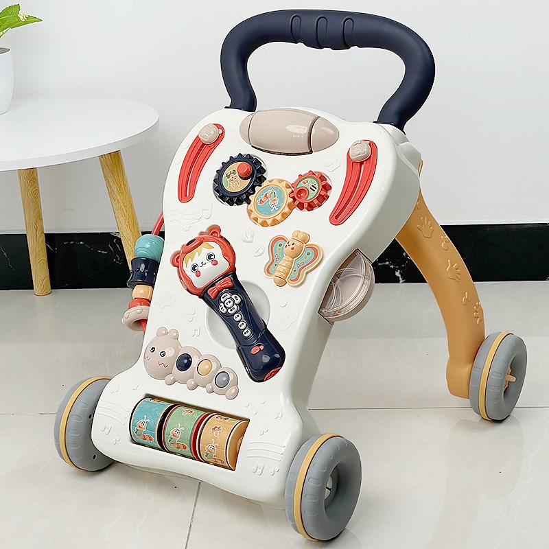 优乐恩学步车宝宝手推车学走路防侧翻婴儿玩具健身架钢琴安抚礼物