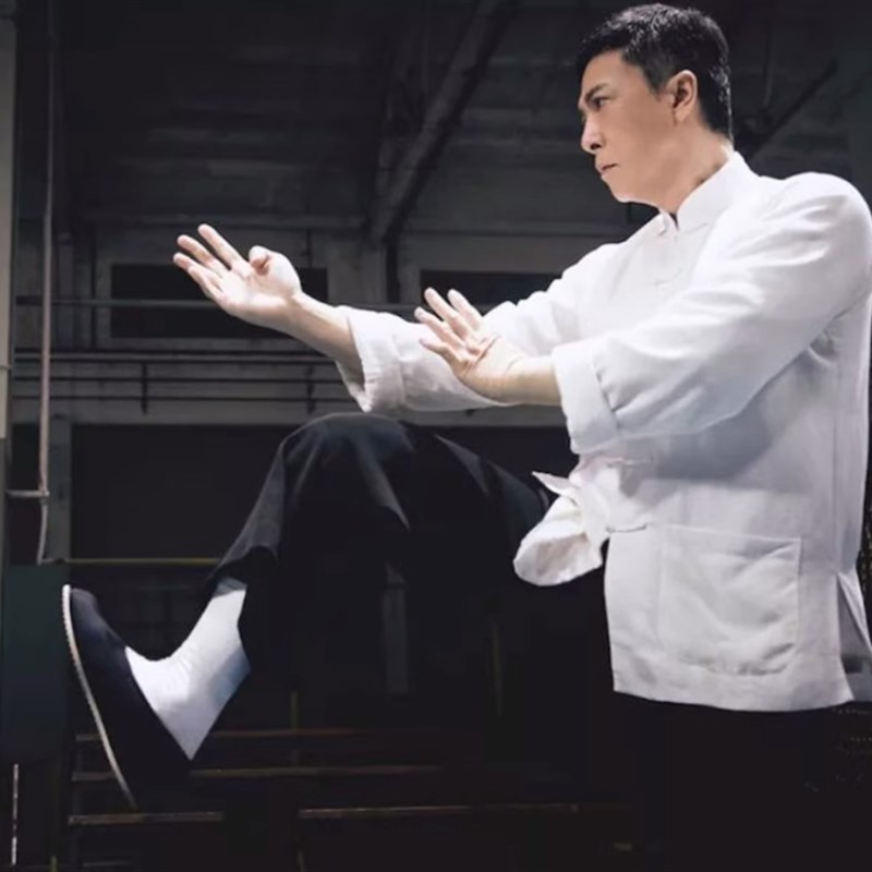 叶问咏春拳李小龙跆拳道服装亚麻唐装男女薄功夫马褂中国风练功服