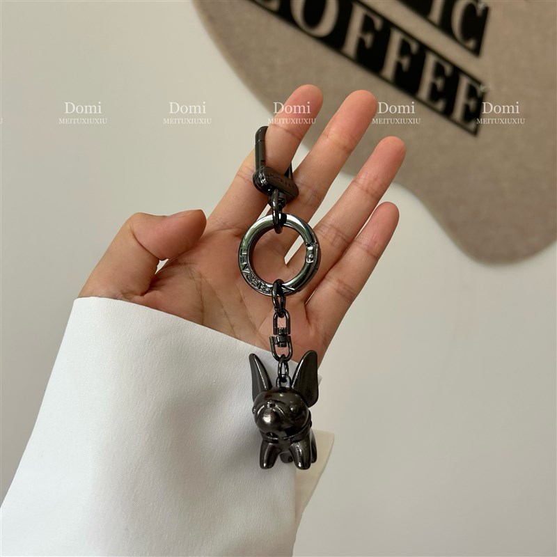 斗牛犬汽车用钥匙扣男士个性创意钥匙链挂件女生精致包包挂饰