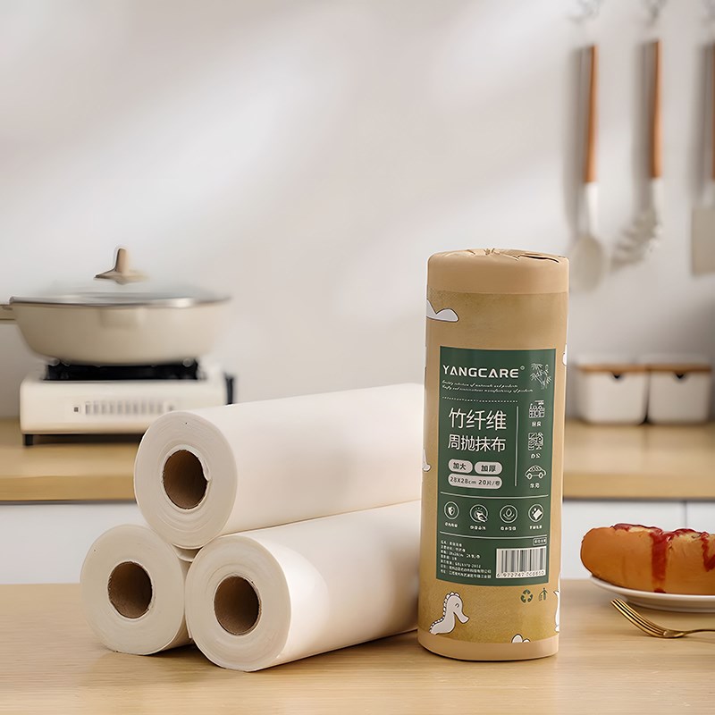 竹纤维懒人抹布干湿两用加大加厚家用清洁去油洗碗百洁布厨房专用