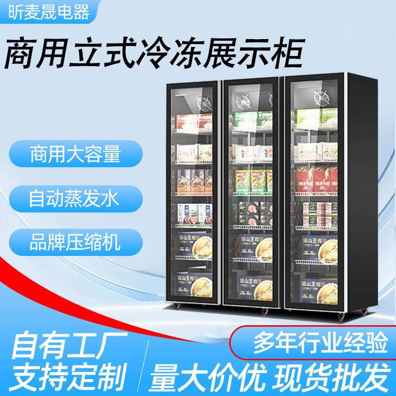 冷冻展示柜商用立式冰柜榴莲预制菜速冻冰箱超市雪糕柜牛肉生鲜柜