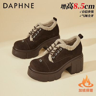 达芙妮厚底雪地靴女乐福鞋