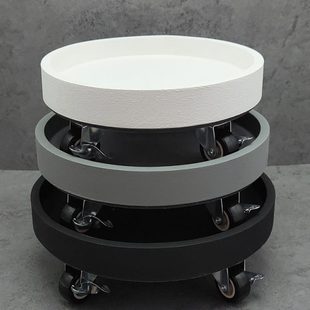 圆形可移动花盆托盘带轮万向轮防渗漏接水盘滑轮花盘底盘家用托盘