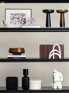 现代北欧样板间家居艺术摆u件客厅书房壁柜餐边柜软装高级感装饰