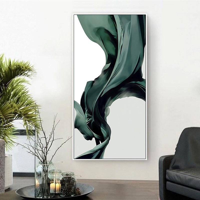 3357抽象玄关装饰画进门竖版走廊H艺术挂画客厅壁画 北欧大气