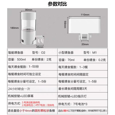 鱼缸自动喂食器智能定时喂鱼器封闭式水族箱锦鲤金鱼小型投食机