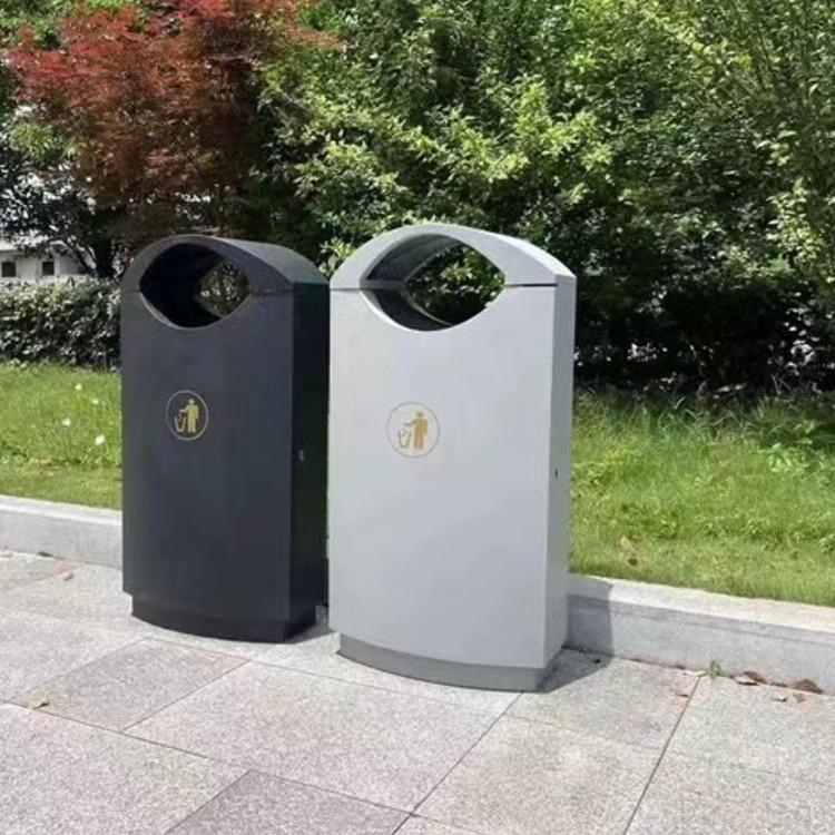 户外不锈钢垃圾桶家用景观果壳箱街道垃圾箱小区环卫果皮箱厂家