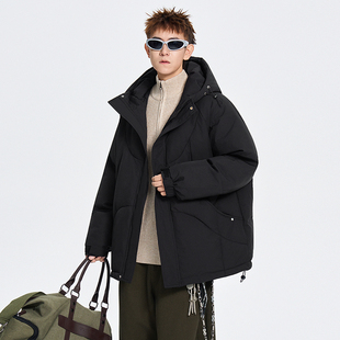 冬装宽松版型棉服男女同款创意拼接肌理感百搭加厚棉袄保暖外套