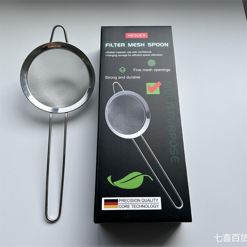 科学设计实用小工具！家用漏勺细网超密过滤网面粉筛豆浆火锅漏网