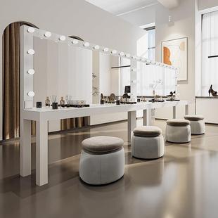 专业婚纱摄影店化妆台带灯彩妆学校工作室化妆桌简约美容院化妆台