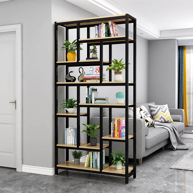 铁艺隔断置物架客厅落地简约收纳层架子办公室多层展示现代创意书