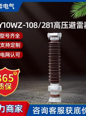 Y10WZ-108/281超高压避雷器110KV陶瓷金属复合氧化锌避雷器电站型
