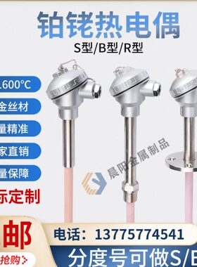 温度传感器铂S13高铑00热电偶WR0温热电偶/度B刚玉管P型型-16型R