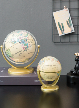 创意家居摆设品客厅卧室地球仪工艺品办公室书房摆件X个性简约现