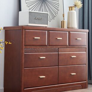 组装收纳柜子储物柜抽屉柜客厅多功能尾七中式卧室床实木立斗柜柜