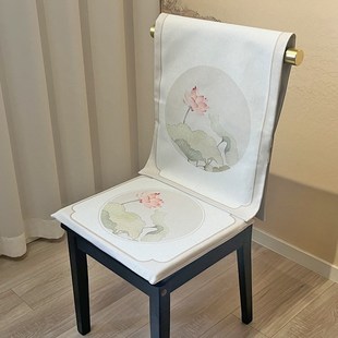餐桌椅套罩高级感四季通用棉麻椅垫板H凳靠背巾实木椅子保护套高