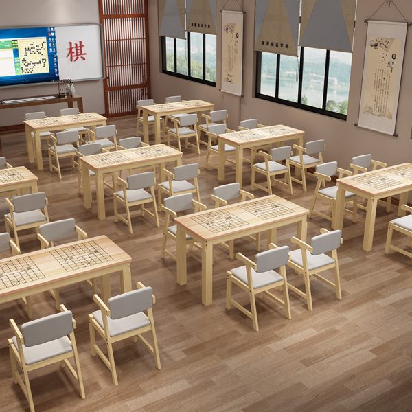 围棋桌子实木中小学生象棋桌围棋桌自带棋盘一桌多用书法桌学习桌