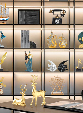 办公室桌面装饰品摆件高级感家居玄关电J视酒柜客厅高端大气上档