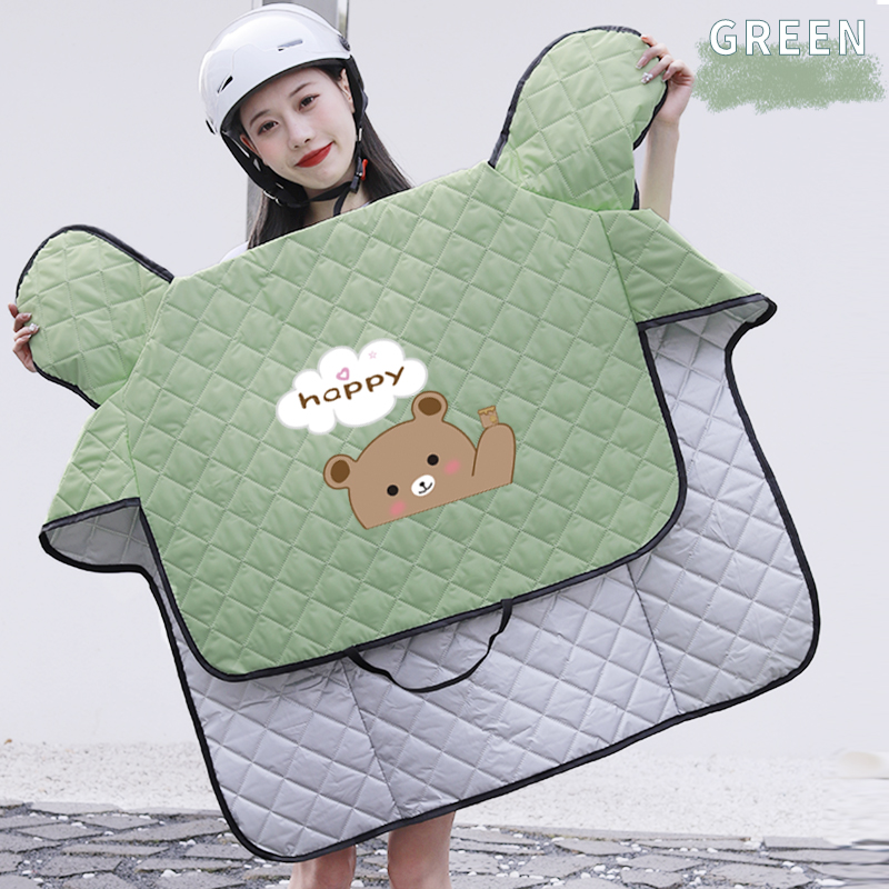 电瓶车夏季薄款挡风被电动u摩托车防晒罩春秋四季防水防风遮阳罩