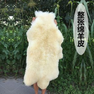 羊皮毛一体床边卧室地毯 整张羊皮纯羊毛真皮沙发椅子垫冬季 汽车