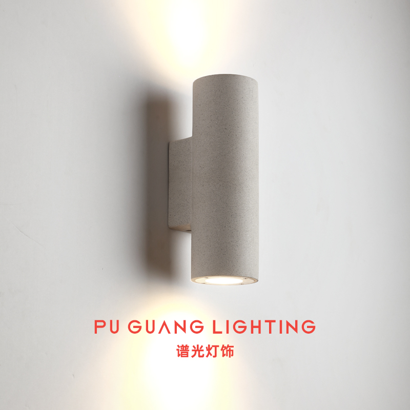 户外防水壁灯环保水泥水磨石酒店别墅庭院灯N客厅背景墙过道装饰