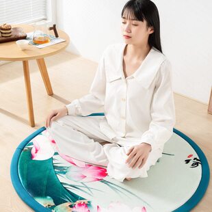 禅修垫坐垫弹打坐垫拜垫高静记忆棉蒲团加厚垫禅坐垫坐垫家用