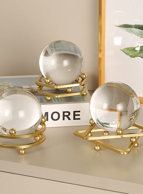 时来运转水晶球摆件轻奢客厅玄关酒E柜电视柜家居装饰品乔迁新居