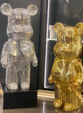 潮流卡通创意熊乔迁礼品客厅玄关电视柜软装饰P品落地储钱罐大摆