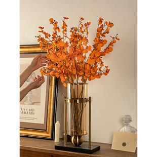 跳舞兰蝴蝶兰迎春花假花仿真花永生花餐厅餐桌干花插花瓶摆件花艺