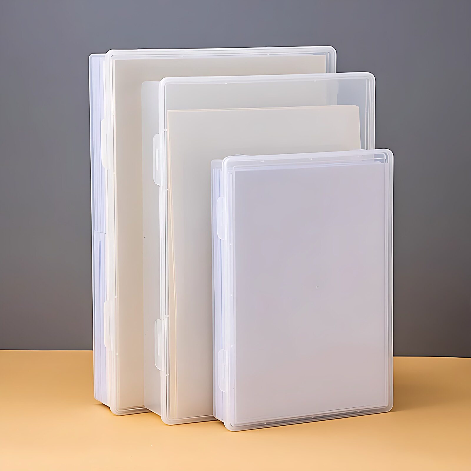 A4透明收纳盒美术奖状文件盒