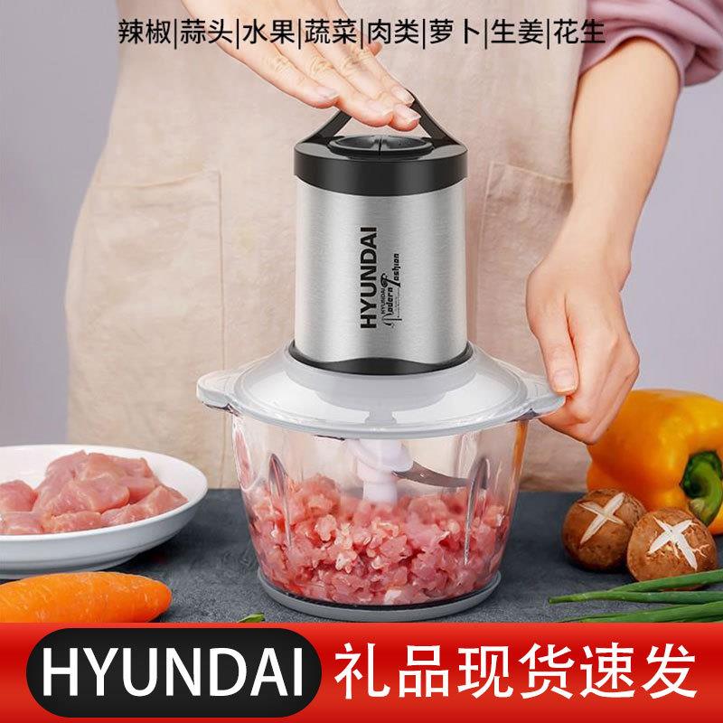 HYUNDAI韩国现代绞肉机和面一体全自动料理机碎肉搅拌机多功能