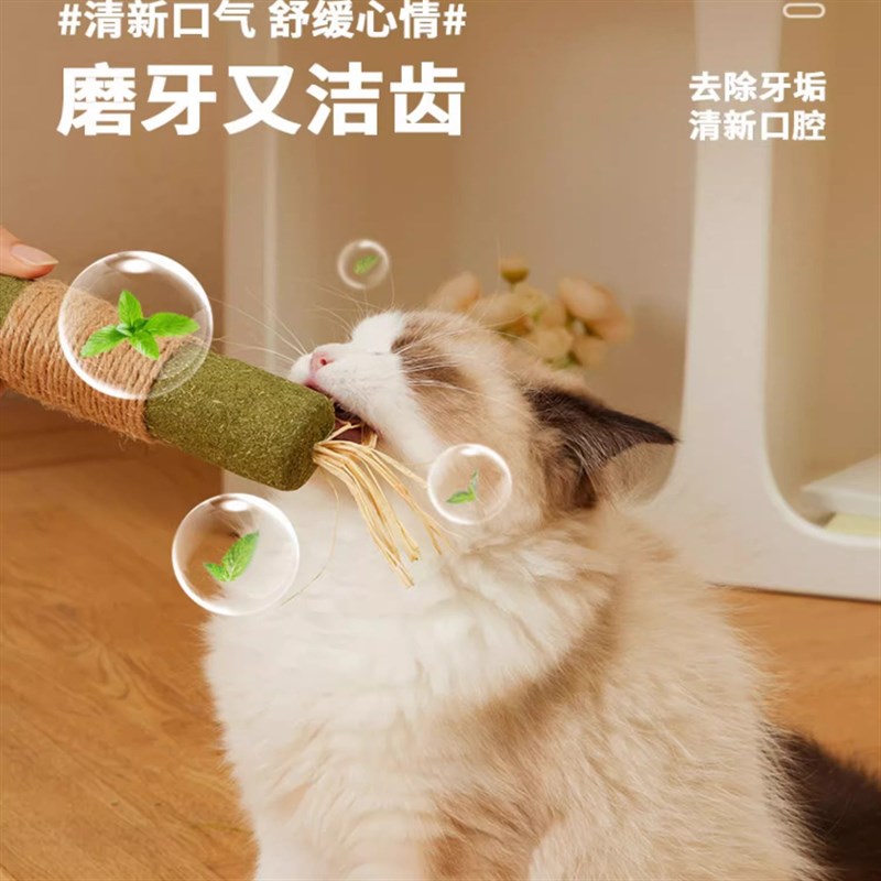 超大猫薄荷棒猫玩具自嗨解闷耐咬猫木天蓼薄荷球逗猫棒猫咪磨牙棒