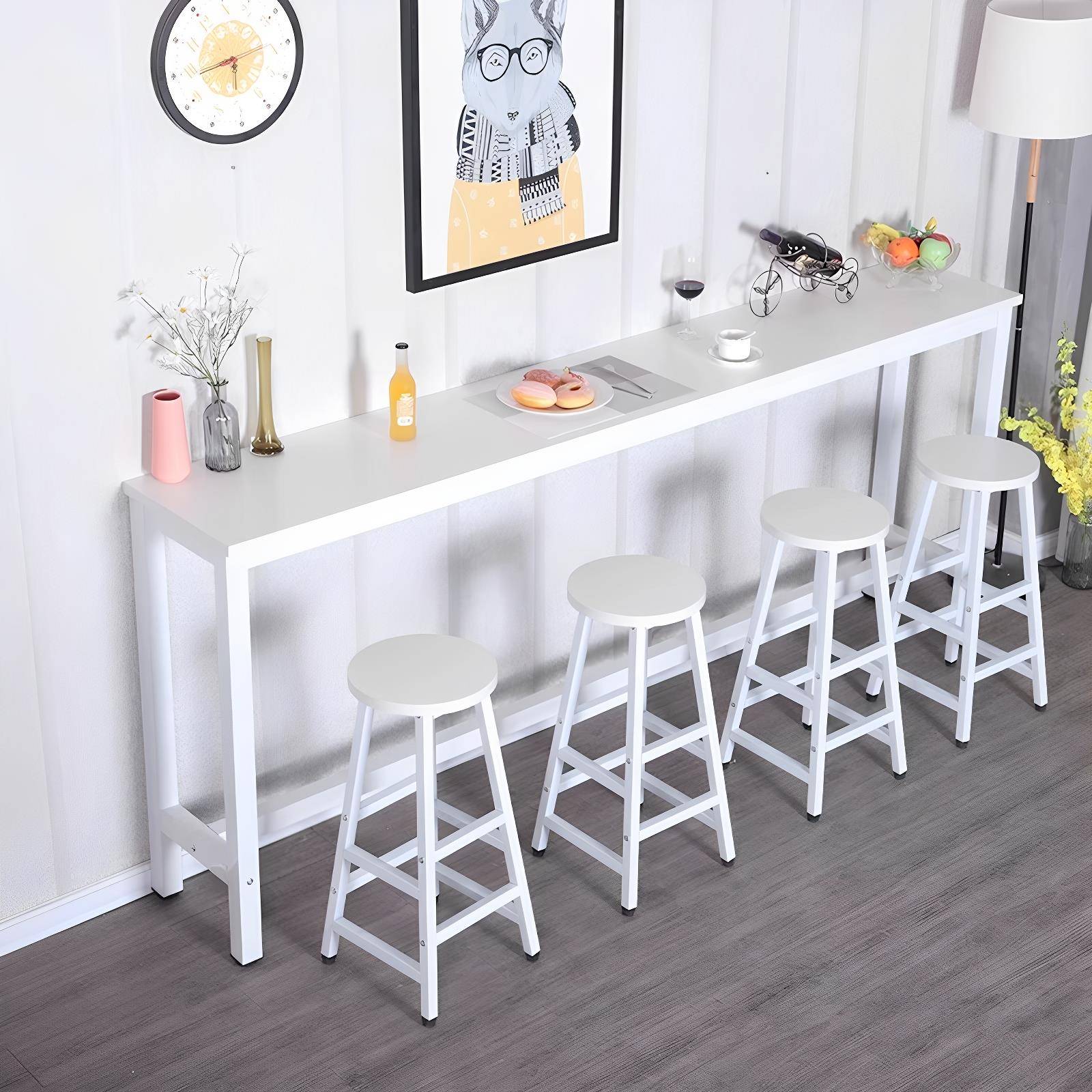 靠墙吧台桌长条桌子靠墙窄桌子长条桌靠墙窄桌子长条桌窄桌椅组合