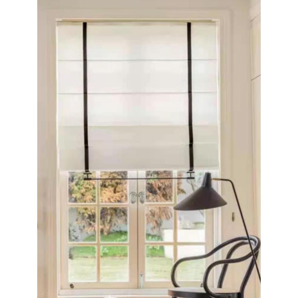 定制免打孔遮光罗马柔纱卷百叶窗帘香格里拉帘竹帘儿童房书房客厅