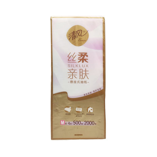 清风丝柔亲肤悬挂式抽纸500抽/包