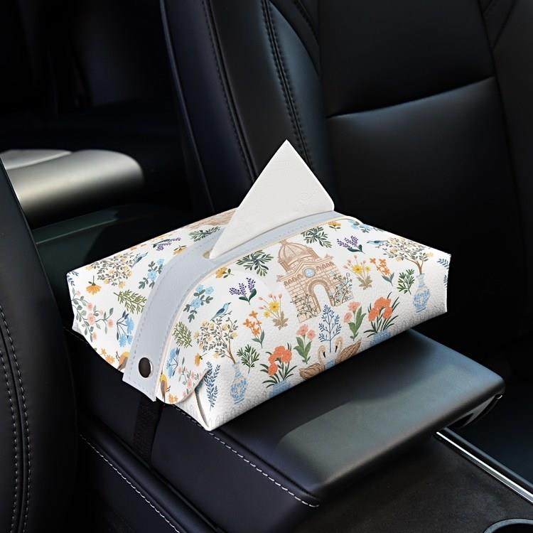 法式清新车载纸巾盒汽车创意椅背纸巾包车内扶手箱多功能卫生纸盒,收纳整理,纸巾盒,淘宝优惠券,粉丝福利购,淘宝优惠卷